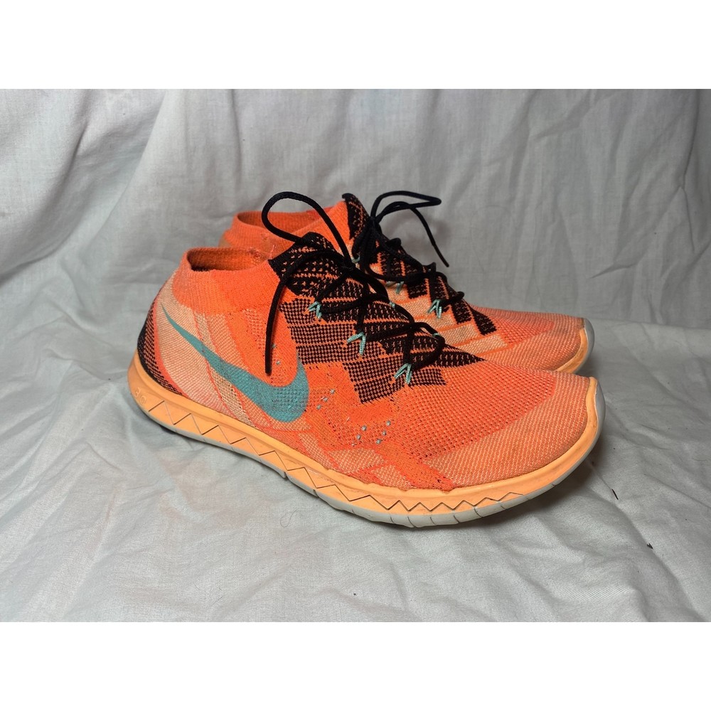 Nike Free 3.0 Flyknit Orange Size 9.5 Womens Shoes Sneakers 718420-008